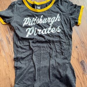 Pittsburgh Pirates Women's Black and Yellow Tee